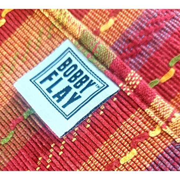 Bobby Flay Festive Placemats Set of 4 Striped Rainbow Southwest Woven 14x20 - Picture 4 of 5